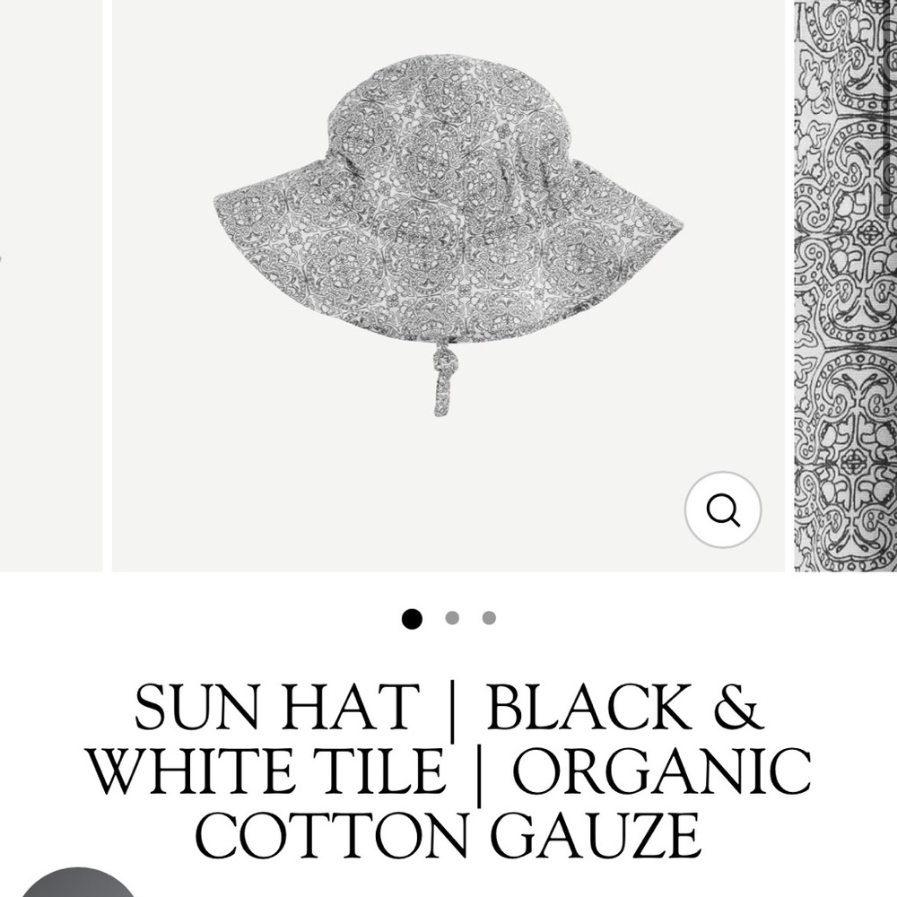 Kate Quinn Black & White Tile Sunhat XXL